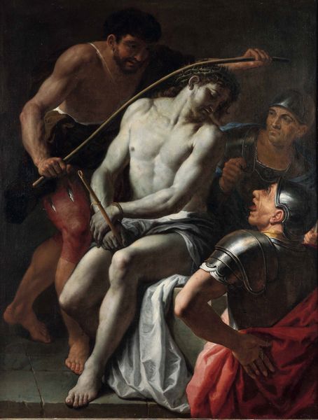 Scuola romana del XVII secolo Cristo deriso  - Asta Old Masters Paintings - Associazione Nazionale - Case d'Asta italiane