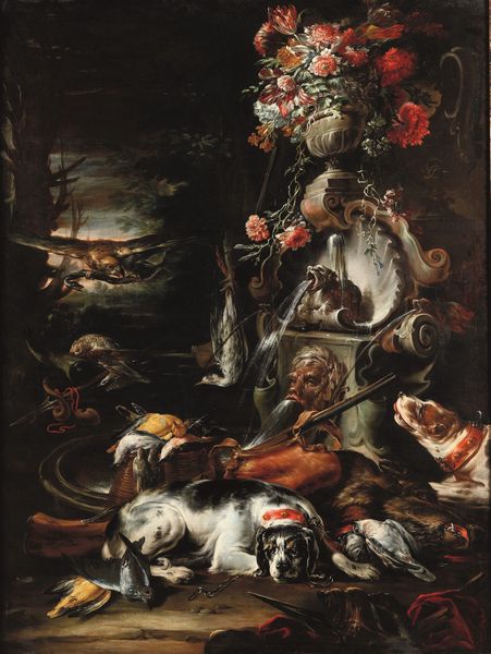 Gaetano Cusati : Natura morta con cacciagione su sfondo di giardino  - Asta Old Masters Paintings - Associazione Nazionale - Case d'Asta italiane