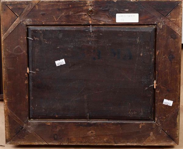 Christian Hilfgott Brand, Attribuito a : Paesaggi costieri con imbarcazioni e figure  - Asta Old Masters Paintings - Associazione Nazionale - Case d'Asta italiane