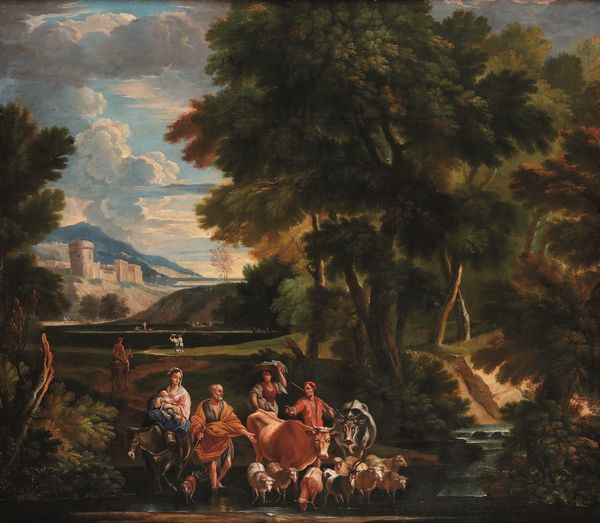 Scuola italiana del XVIII secolo Fuga in Egitto  - Asta Old Masters Paintings - Associazione Nazionale - Case d'Asta italiane