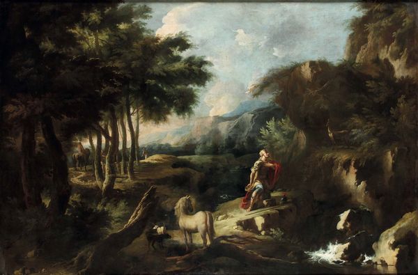 Scuola del XVII-XVIII secolo Sant'Eustachio nel bosco  - Asta Old Masters Paintings - Associazione Nazionale - Case d'Asta italiane