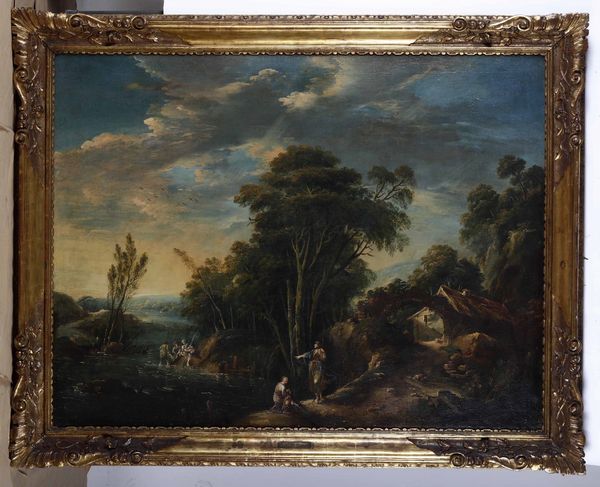 Giuseppe Roncelli : Agar e Ismaele<BR>Tobiolo e l'Angelo  - Asta Old Masters Paintings - Associazione Nazionale - Case d'Asta italiane