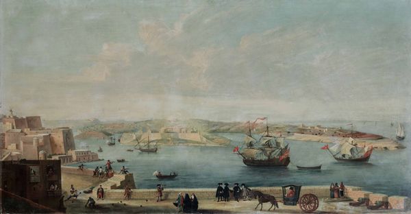 Scuola della fine del XVIII secolo Veduta di La Valletta  - Asta Old Masters Paintings - Associazione Nazionale - Case d'Asta italiane
