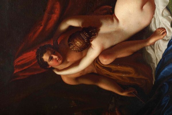 Scuola neoclassica del XIX secolo Venere e Adone  - Asta Old Masters Paintings - Associazione Nazionale - Case d'Asta italiane