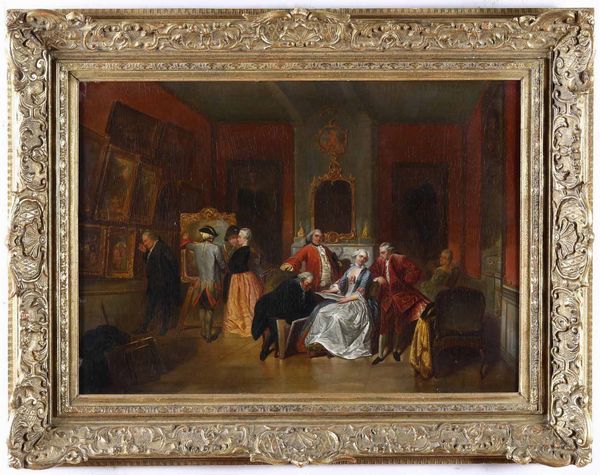 Herman Frederik Carel Ten Kate : Nella galleria dell'antiquario  - Asta Old Masters Paintings - Associazione Nazionale - Case d'Asta italiane