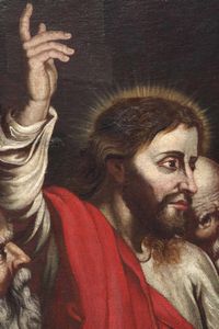 Scuola del XVII secolo Il tributo della moneta  - Asta Old Masters Paintings - Associazione Nazionale - Case d'Asta italiane