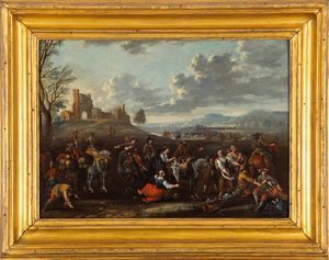 Scuola fiamminga del XVIII secolo Ritorno dalla caccia  - Asta Old Masters Paintings - Associazione Nazionale - Case d'Asta italiane