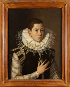 Tiberio Titi : Ritratto di giovane uomo con gorgiera  - Asta Old Masters Paintings - Associazione Nazionale - Case d'Asta italiane