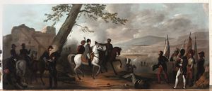 Scuola francese del XIX secolo Lincontro con Napoleone  - Asta Old Masters Paintings - Associazione Nazionale - Case d'Asta italiane