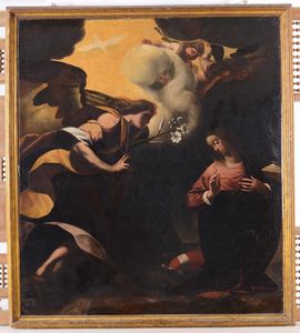 Pier Francesco Mazzucchelli detto il Morazzone : Pier Francesco Mazzucchelli detto il Morazzone (Morazzone 1573 � Piacenza 1626) e studio Annunciazione  - Asta Old Masters Paintings - Associazione Nazionale - Case d'Asta italiane