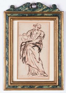 Carlo Maratta, Attribuito a : Studi per figure femminili  - Asta Old Masters Paintings - Associazione Nazionale - Case d'Asta italiane