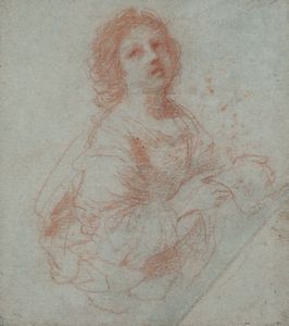 Giovanni Francesco Barbieri detto il Guercino, Attribuito a : Santa Cecilia  - Asta Old Masters Paintings - Associazione Nazionale - Case d'Asta italiane
