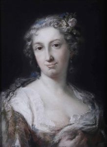 Rosalba Carriera cerchia di : Ritratto di gentildonna  - Asta Old Masters Paintings - Associazione Nazionale - Case d'Asta italiane