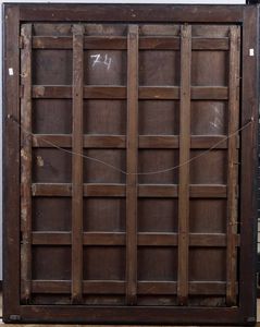 Scuola di Anversa, XVI secolo Madonna in trono con Bambino in un interno  - Asta Old Masters Paintings - Associazione Nazionale - Case d'Asta italiane