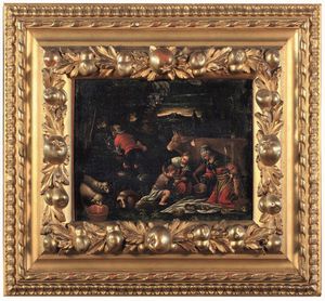 Jacopo Da Ponte detto Jacopo Bassano, Ambito di : Scene di genere con pastori e armenti  - Asta Old Masters Paintings - Associazione Nazionale - Case d'Asta italiane
