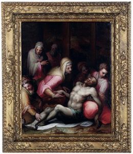 Giovanni Battista Naldini : Compianto sul Cristo morto  - Asta Old Masters Paintings - Associazione Nazionale - Case d'Asta italiane