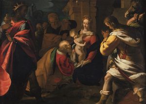 Carlo Ceresa : Adorazione dei Magi  - Asta Old Masters Paintings - Associazione Nazionale - Case d'Asta italiane