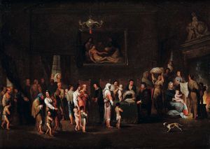Cornelio De Wael : Scene di carit  - Asta Old Masters Paintings - Associazione Nazionale - Case d'Asta italiane