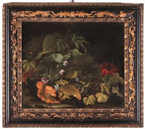 Scuola fiamminga del XVII secolo Sottobosco  - Asta Old Masters Paintings - Associazione Nazionale - Case d'Asta italiane