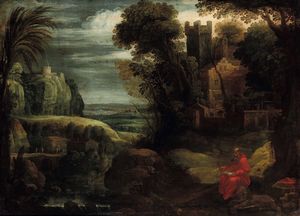Scuola fiamminga del XVII secolo San Gerolamo in eremitaggio  - Asta Old Masters Paintings - Associazione Nazionale - Case d'Asta italiane