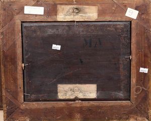 Christian Hilfgott Brand, Attribuito a : Paesaggi costieri con imbarcazioni e figure  - Asta Old Masters Paintings - Associazione Nazionale - Case d'Asta italiane