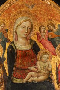 Lippo d'Andrea noto anche come Pseudo-Ambrogio di Baldese : Matrimonio mistico di Santa Caterina  - Asta Old Masters Paintings - Associazione Nazionale - Case d'Asta italiane