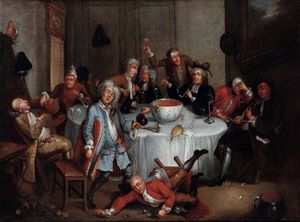 William Hogarth, Scuola di - L�allegra compagnia