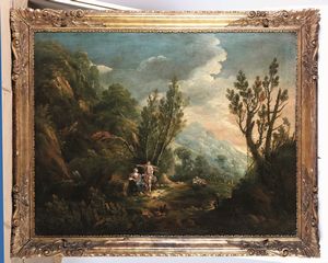 Giuseppe Roncelli : Agar e Ismaele<BR>Tobiolo e l'Angelo  - Asta Old Masters Paintings - Associazione Nazionale - Case d'Asta italiane