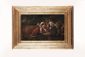 Scuola del XVII secolo Atto di carit  - Asta Old Masters Paintings - Associazione Nazionale - Case d'Asta italiane