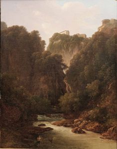 Giambattista Bassi : Paesaggio fluviale con figura  - Asta Old Masters Paintings - Associazione Nazionale - Case d'Asta italiane
