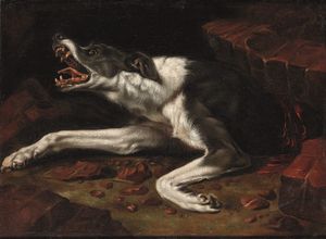 Pieter Van Boucle : Cane ferito  - Asta Old Masters Paintings - Associazione Nazionale - Case d'Asta italiane
