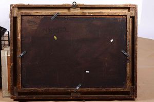 Lodewijk de Vadder : Paesaggio con viandanti  - Asta Old Masters Paintings - Associazione Nazionale - Case d'Asta italiane