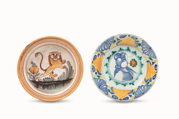 Piatto <BR>Laterza (Puglia), fine XVIII o XIX secolo<BR>  - Asta Maioliche e Porcellane - Associazione Nazionale - Case d'Asta italiane