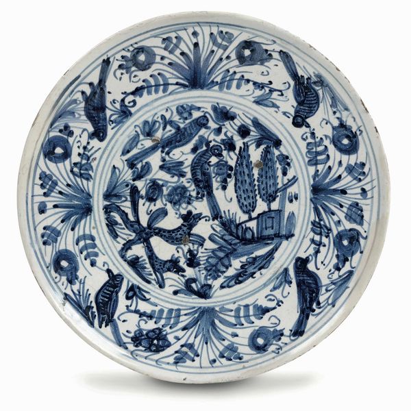 Alzatina<BR>San Quirico dOrcia, XVII secolo<BR>  - Asta Maioliche e Porcellane - Associazione Nazionale - Case d'Asta italiane