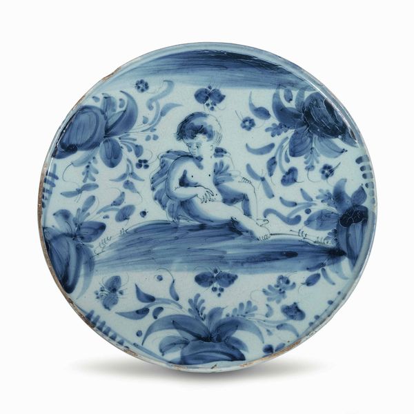 Sottocoppa<BR>Albisola, fine del XVII o inizi del XVIII secolo<BR>  - Asta Maioliche e Porcellane - Associazione Nazionale - Case d'Asta italiane