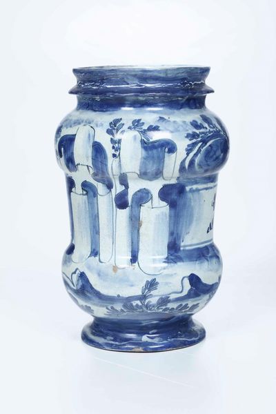 Albarello<BR>Savona, Manifattura Chiodo, inizio del XVIII secolo<BR>  - Asta Maioliche e Porcellane - Associazione Nazionale - Case d'Asta italiane