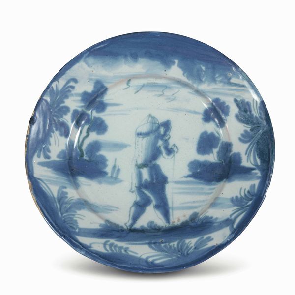 Piatto<BR>Liguria, prima met del XVIII secolo  - Asta Maioliche e Porcellane - Associazione Nazionale - Case d'Asta italiane