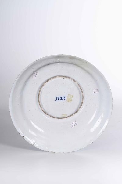 Grande piatto biblico<BR>Olanda, Manifattura di Delft, 1727<BR>  - Asta Maioliche e Porcellane - Associazione Nazionale - Case d'Asta italiane