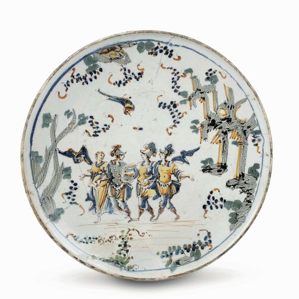 Sottocoppa<BR>Albisola, Manifattura dei Conrado, verso la met del XVIII secolo<BR>  - Asta Maioliche e Porcellane - Associazione Nazionale - Case d'Asta italiane