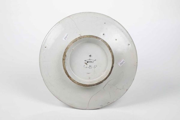 Sottocoppa<BR>Albisola, Manifattura dei Conrado, verso la met del XVIII secolo<BR>  - Asta Maioliche e Porcellane - Associazione Nazionale - Case d'Asta italiane