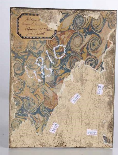 Mattonella con l'Immacolata<BR>Castelli, Bottega dei Gentili o Antonio Gentili, fine del XVIII o primi del XIX secolo<BR>  - Asta Maioliche e Porcellane - Associazione Nazionale - Case d'Asta italiane