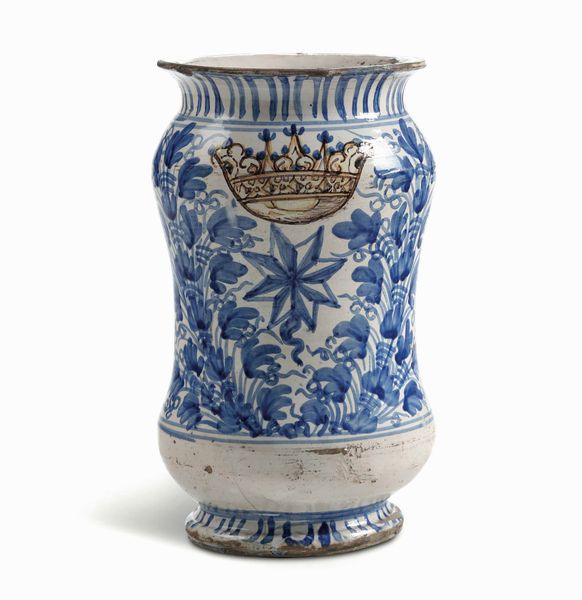 Albarello<BR>Probabilmente Napoli, XVIII secolo<BR>  - Asta Maioliche e Porcellane - Associazione Nazionale - Case d'Asta italiane