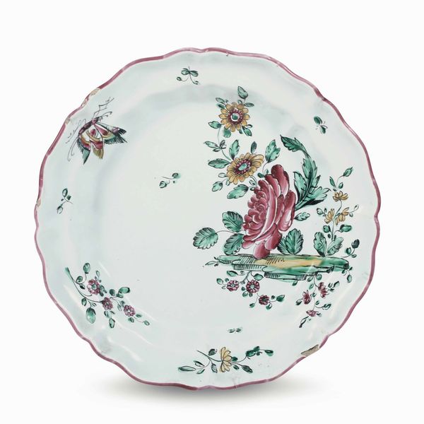 Piatto<BR>Veneto, ultimo quarto del XVIII secolo (o XIX secolo)<BR>  - Asta Maioliche e Porcellane - Associazione Nazionale - Case d'Asta italiane