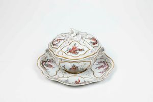 Rara tazza da puerpera<BR>Nove, Manifattura Antonibon, 1762-1768<BR>  - Asta Maioliche e Porcellane - Associazione Nazionale - Case d'Asta italiane