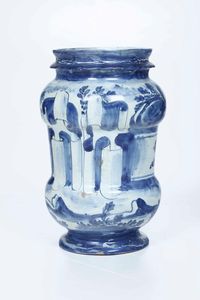 Albarello<BR>Savona, Manifattura Chiodo, inizio del XVIII secolo<BR>  - Asta Maioliche e Porcellane - Associazione Nazionale - Case d'Asta italiane