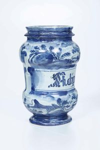 Albarello<BR>Savona, Manifattura Chiodo, inizio del XVIII secolo<BR>  - Asta Maioliche e Porcellane - Associazione Nazionale - Case d'Asta italiane