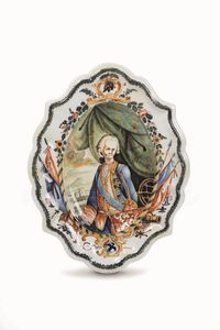 Piatto ovale<BR>Nove, manifattura Antonibon, 1770-1790  - Asta Maioliche e Porcellane - Associazione Nazionale - Case d'Asta italiane