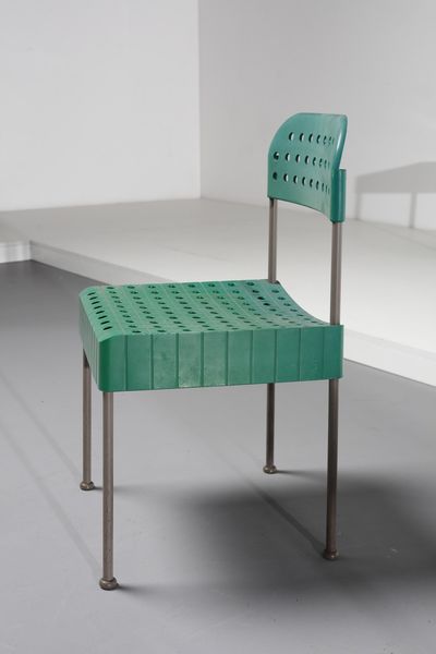 MARI ENZO (n. 1932) : Sei sedie Box per Anonima Castelli  - Asta Asta 364 | DESIGN E ARTI DECORATIVE DEL NOVECENTO - DESIGN (Online) Online - Associazione Nazionale - Case d'Asta italiane