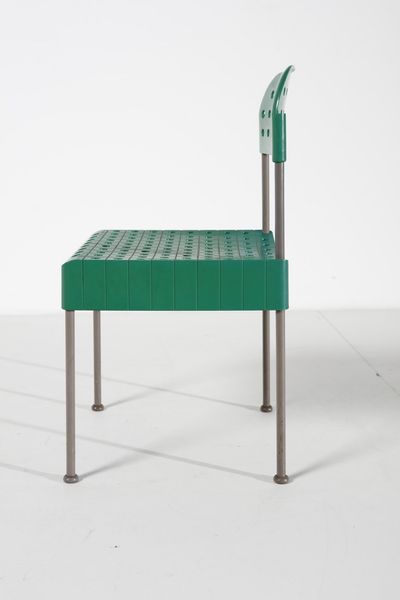 MARI ENZO (n. 1932) : Sei sedie Box per Anonima Castelli  - Asta Asta 364 | DESIGN E ARTI DECORATIVE DEL NOVECENTO - DESIGN (Online) Online - Associazione Nazionale - Case d'Asta italiane