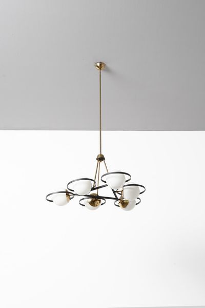 STILNOVO : attribuito. Lampada a sospensione  - Asta Asta 364 | DESIGN E ARTI DECORATIVE DEL NOVECENTO - DESIGN (Online) Online - Associazione Nazionale - Case d'Asta italiane